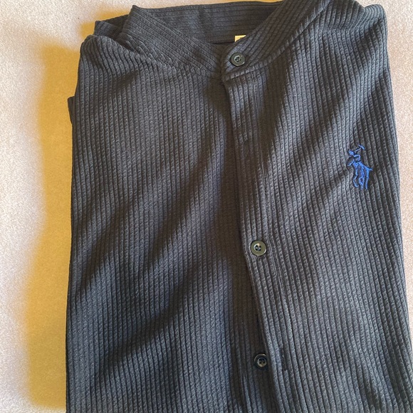 Polo by Ralph Lauren Red Ribbed Button Down Shirt Set - Picture 2 of 6